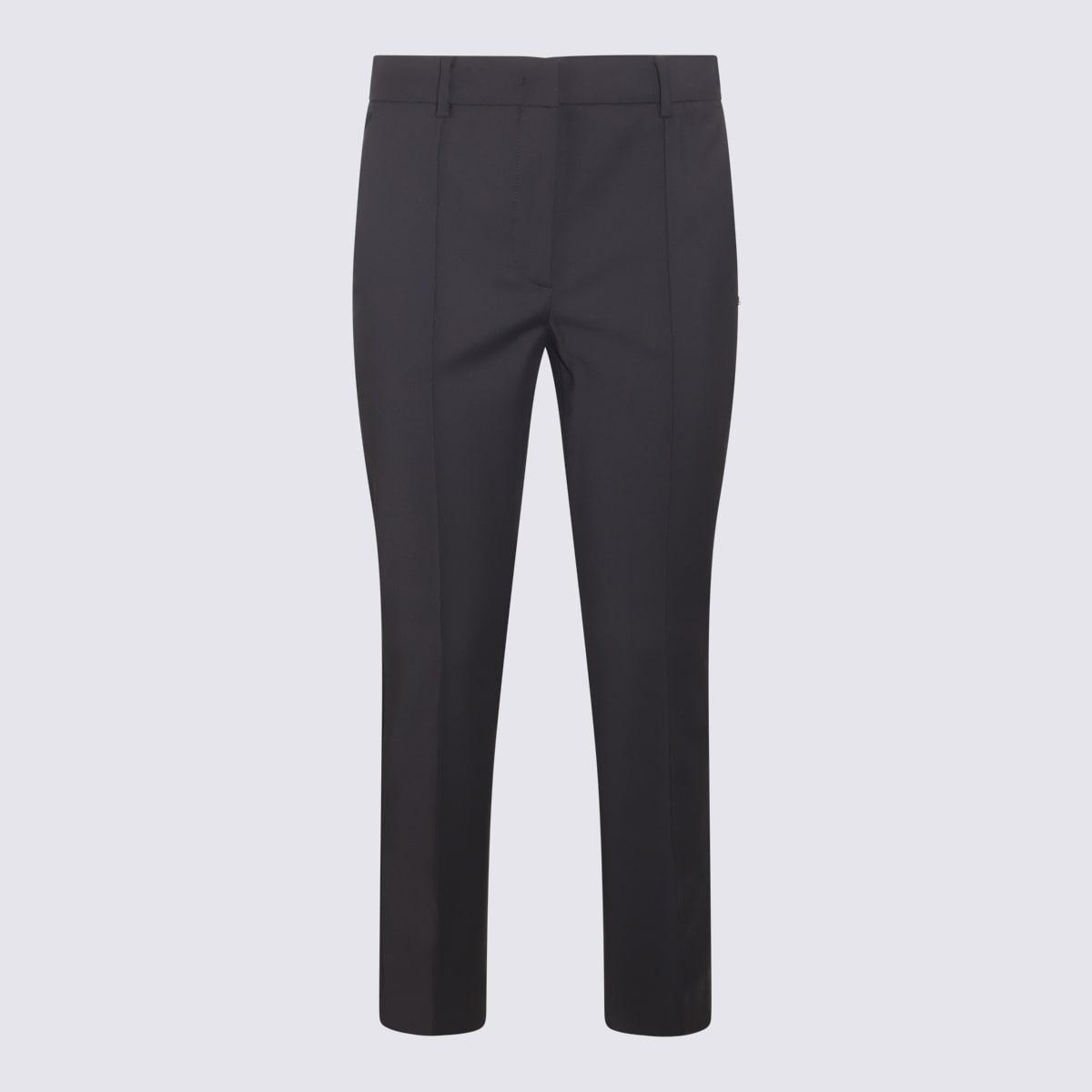 sportmax black cotton stretch asia pants