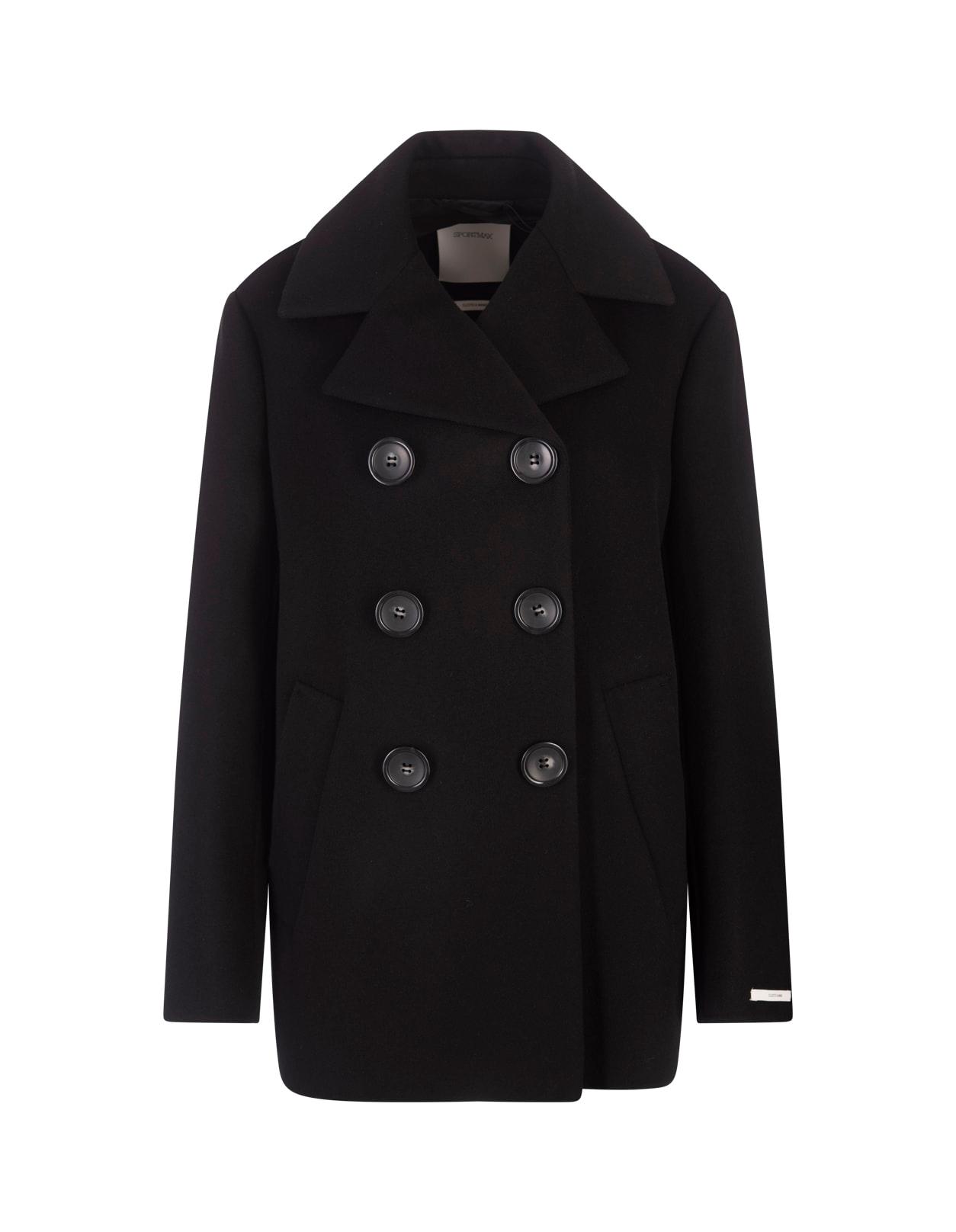 sportmax black livorno caban