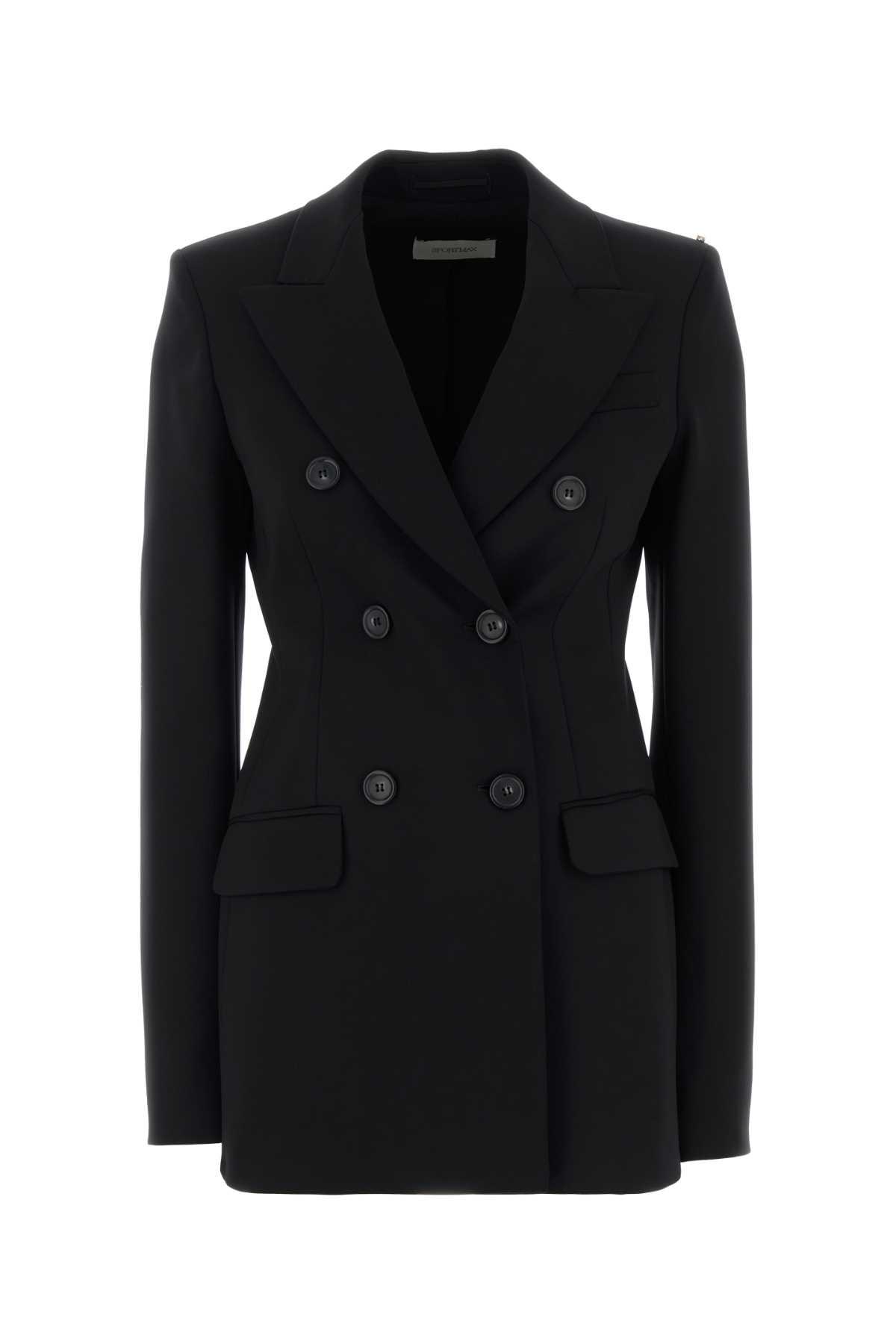 sportmax black stretch jersey arco blazer