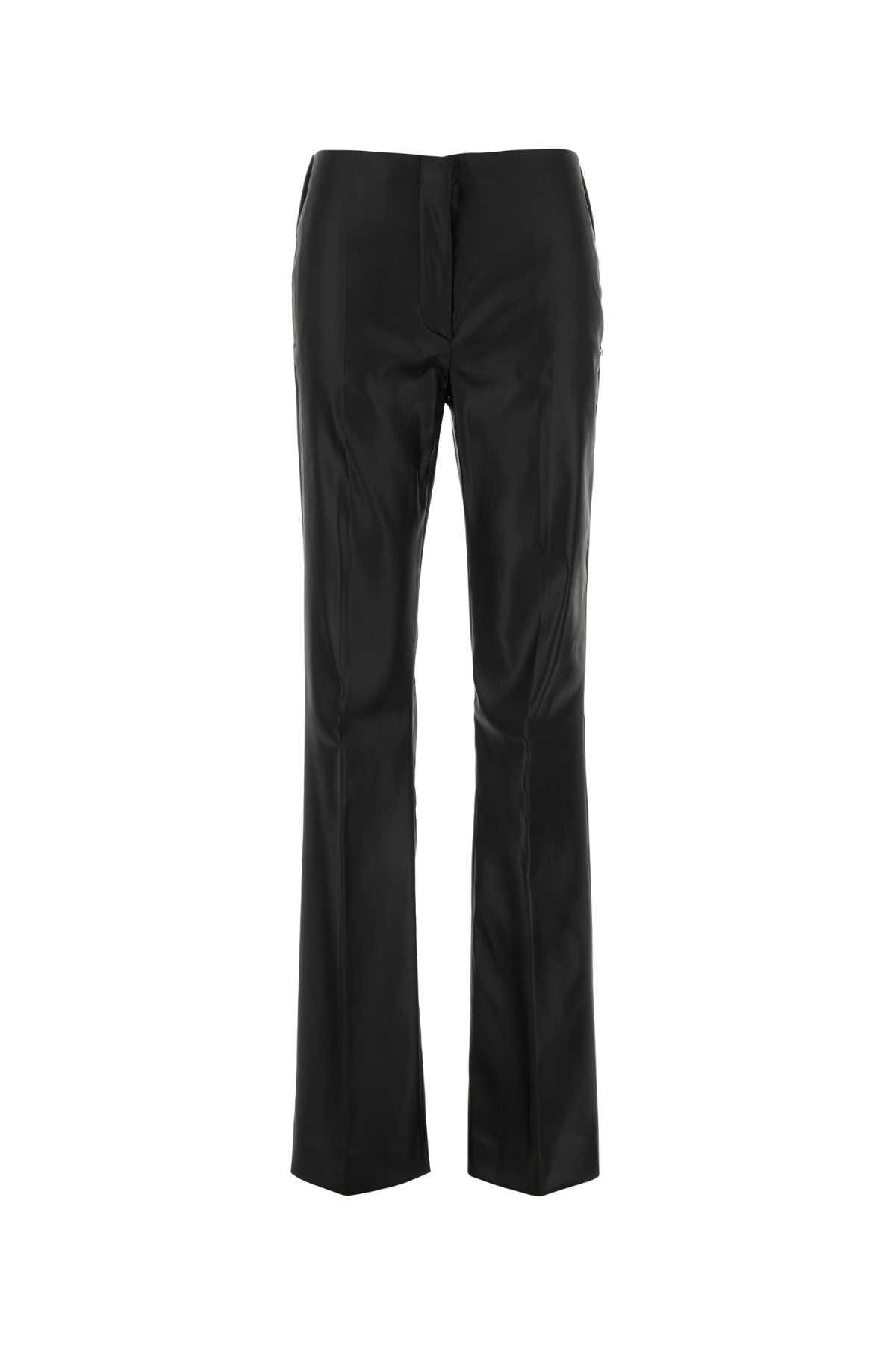sportmax black stretch satin adepto1234 pant