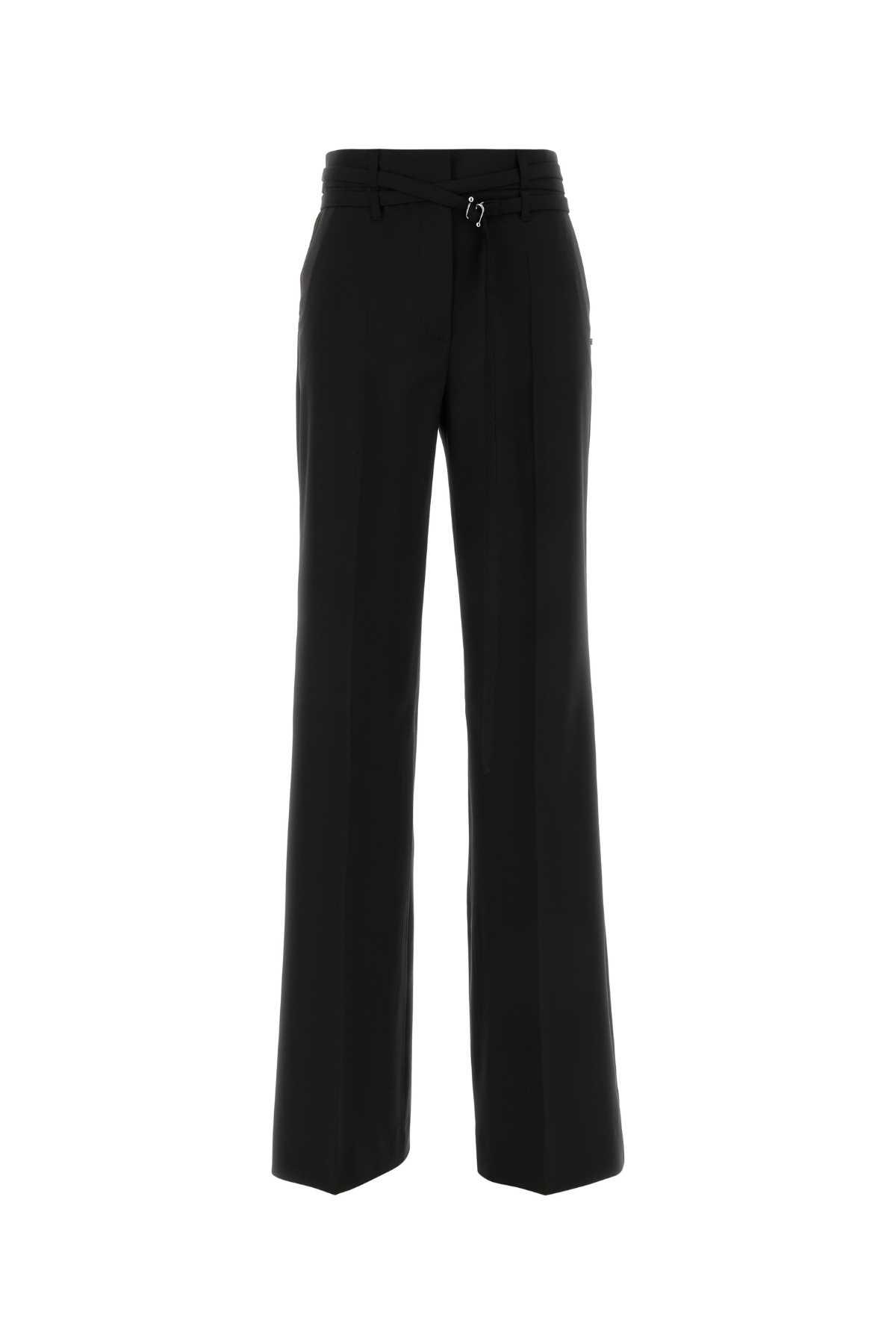 sportmax black wool cera pant