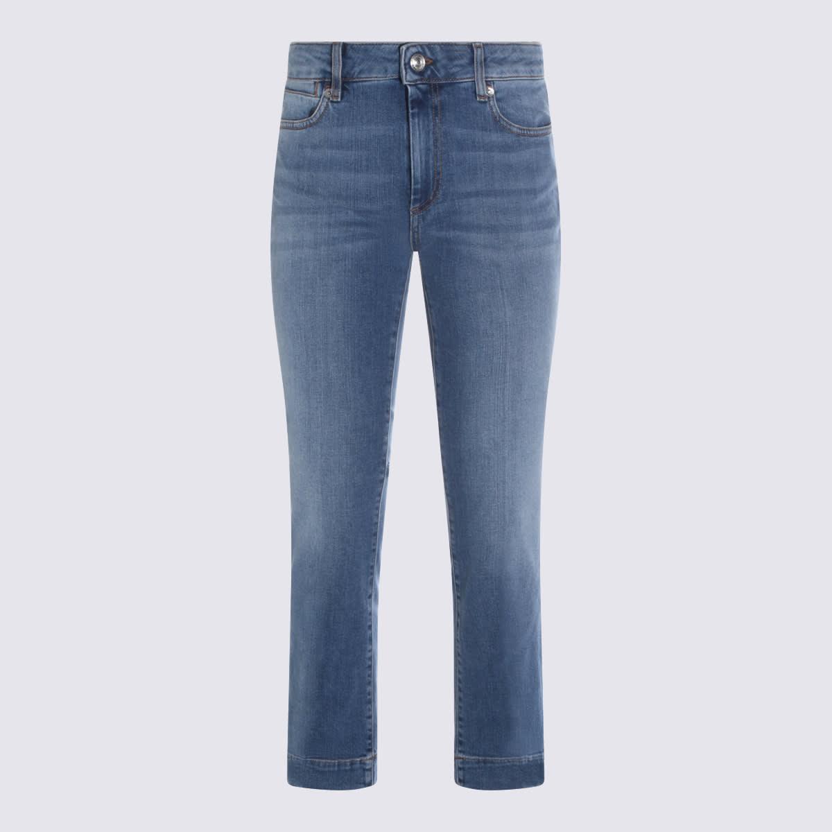 sportmax blue cotton jeans