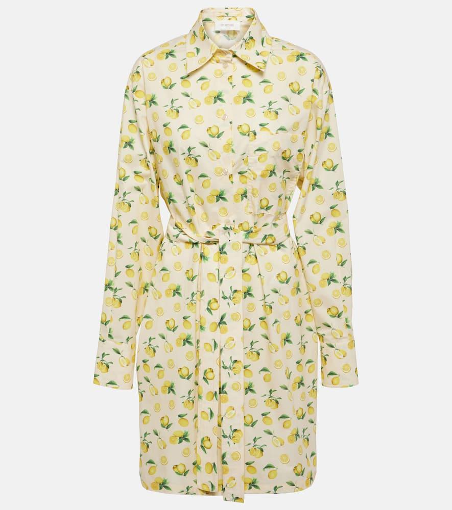 sportmax boero printed cotton shirt dress