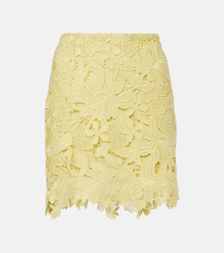 sportmax bora floral lace miniskirt