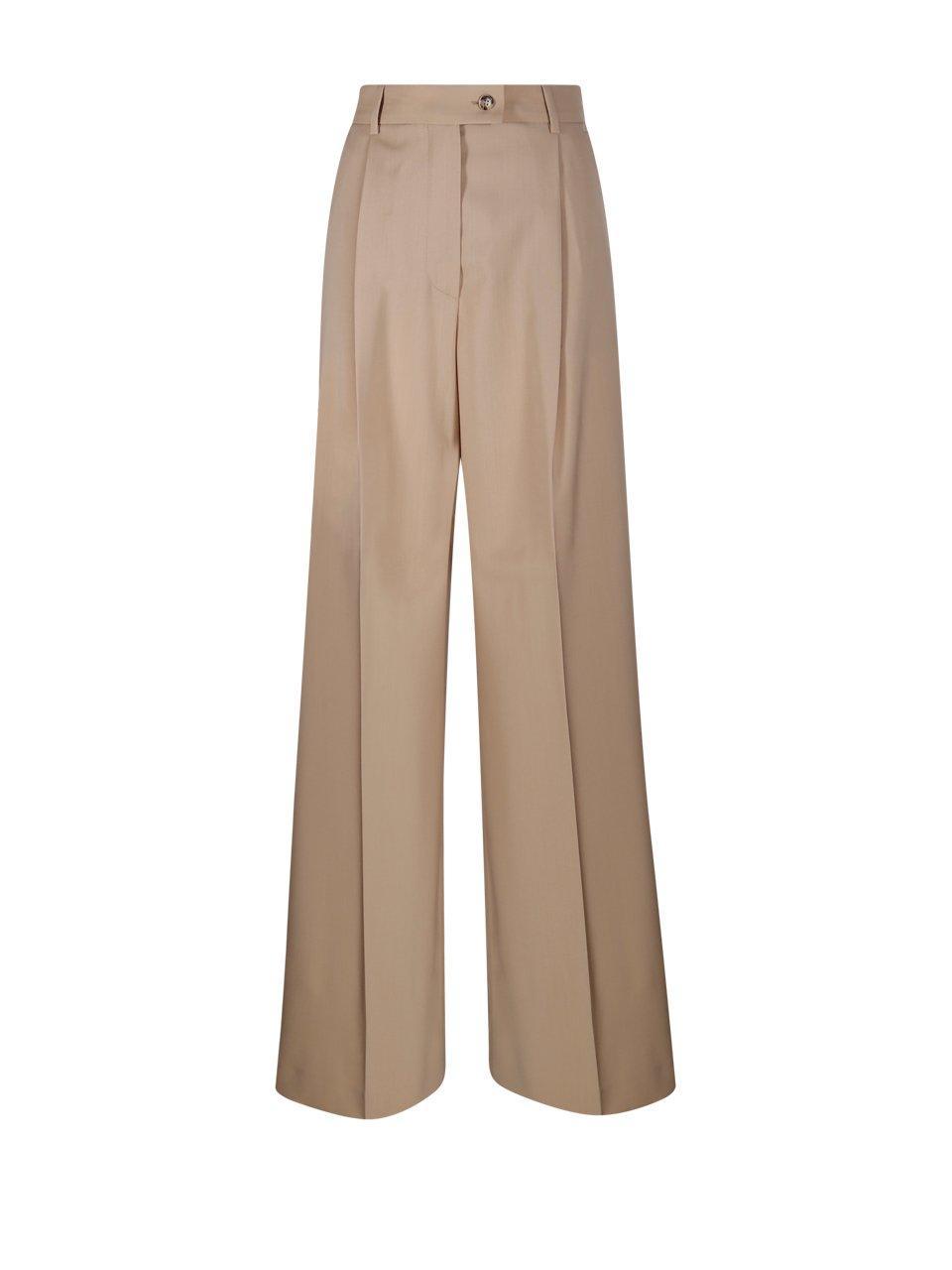 sportmax button detailed straight leg pants