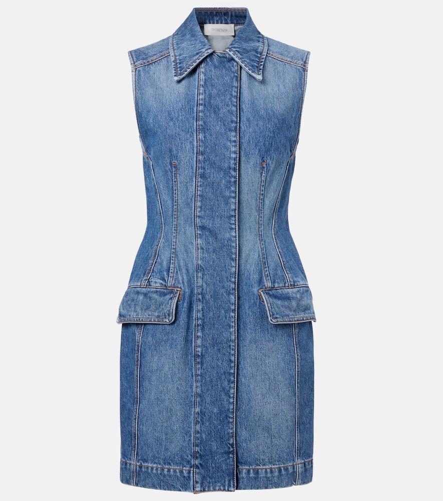 sportmax carabo denim minidress