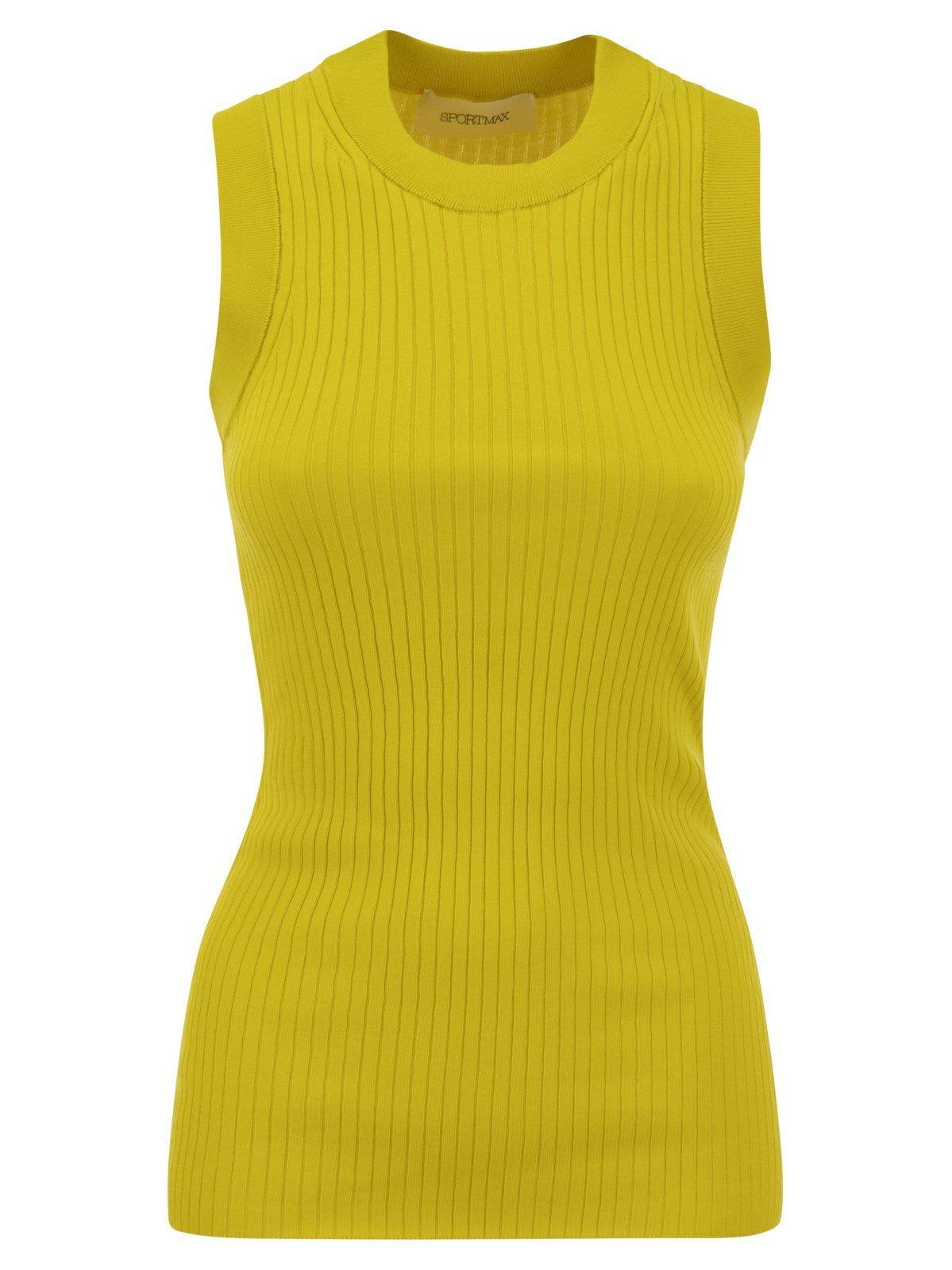 sportmax crewneck sleeveless top