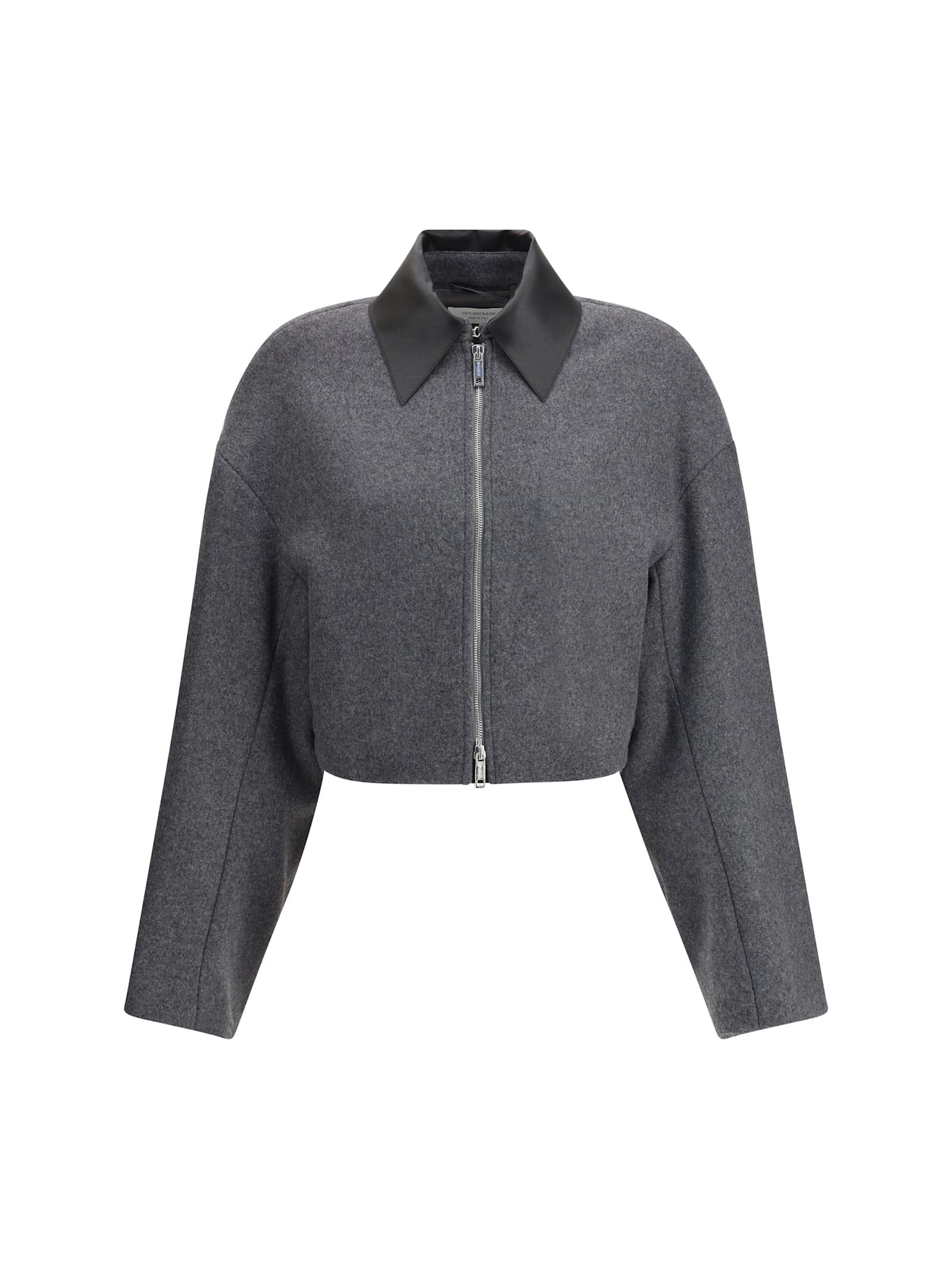 sportmax cropped vacuo jacket in virgin wool
