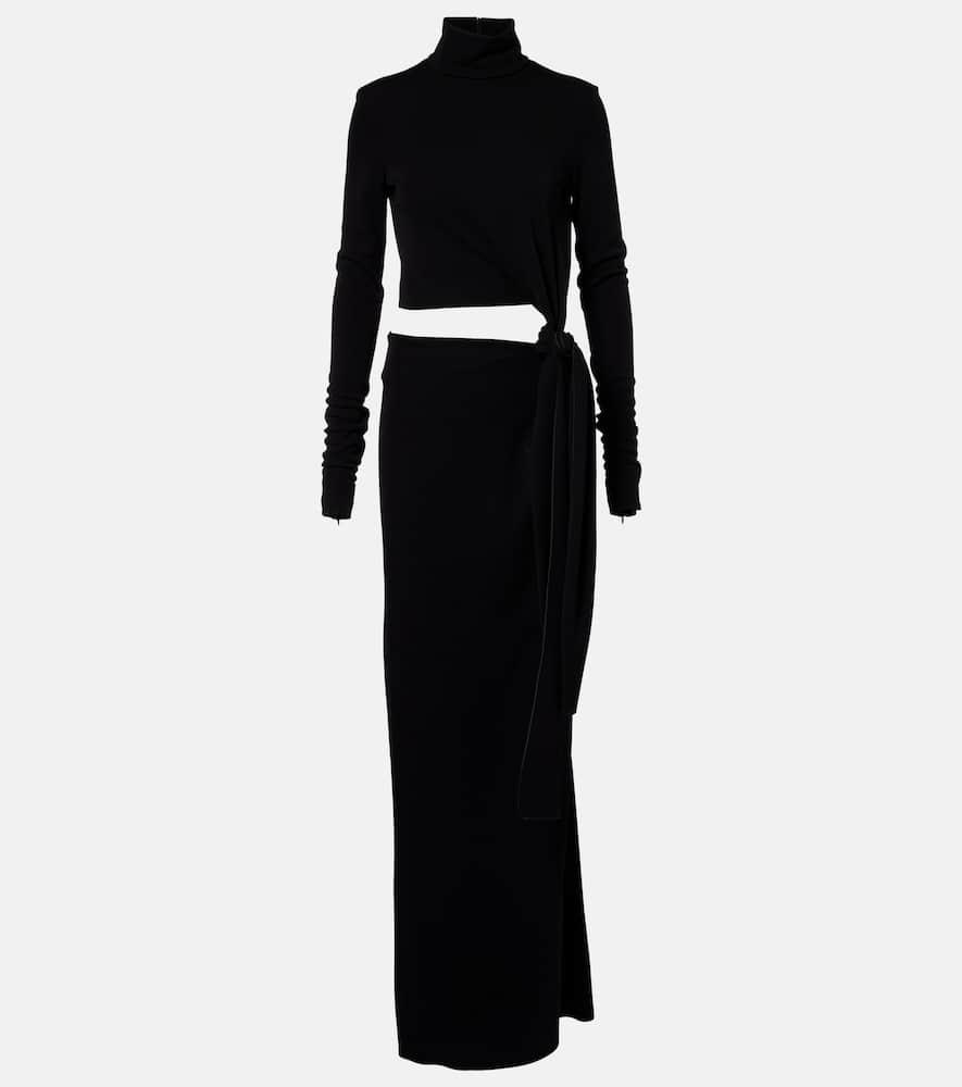 sportmax cutout jersey maxi dress