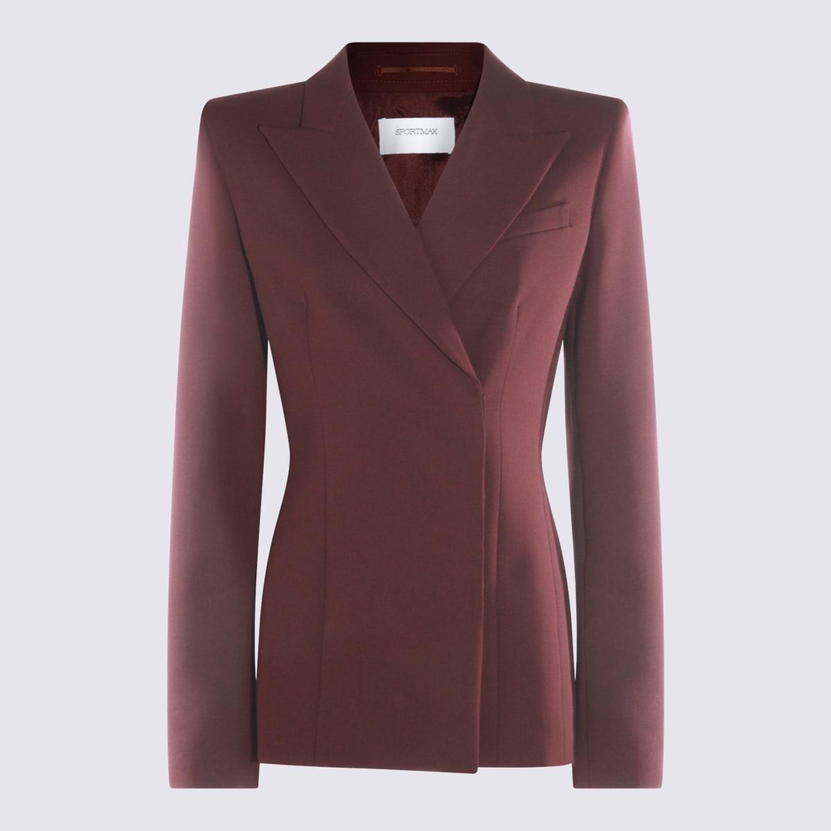 sportmax dark red cocco blazer