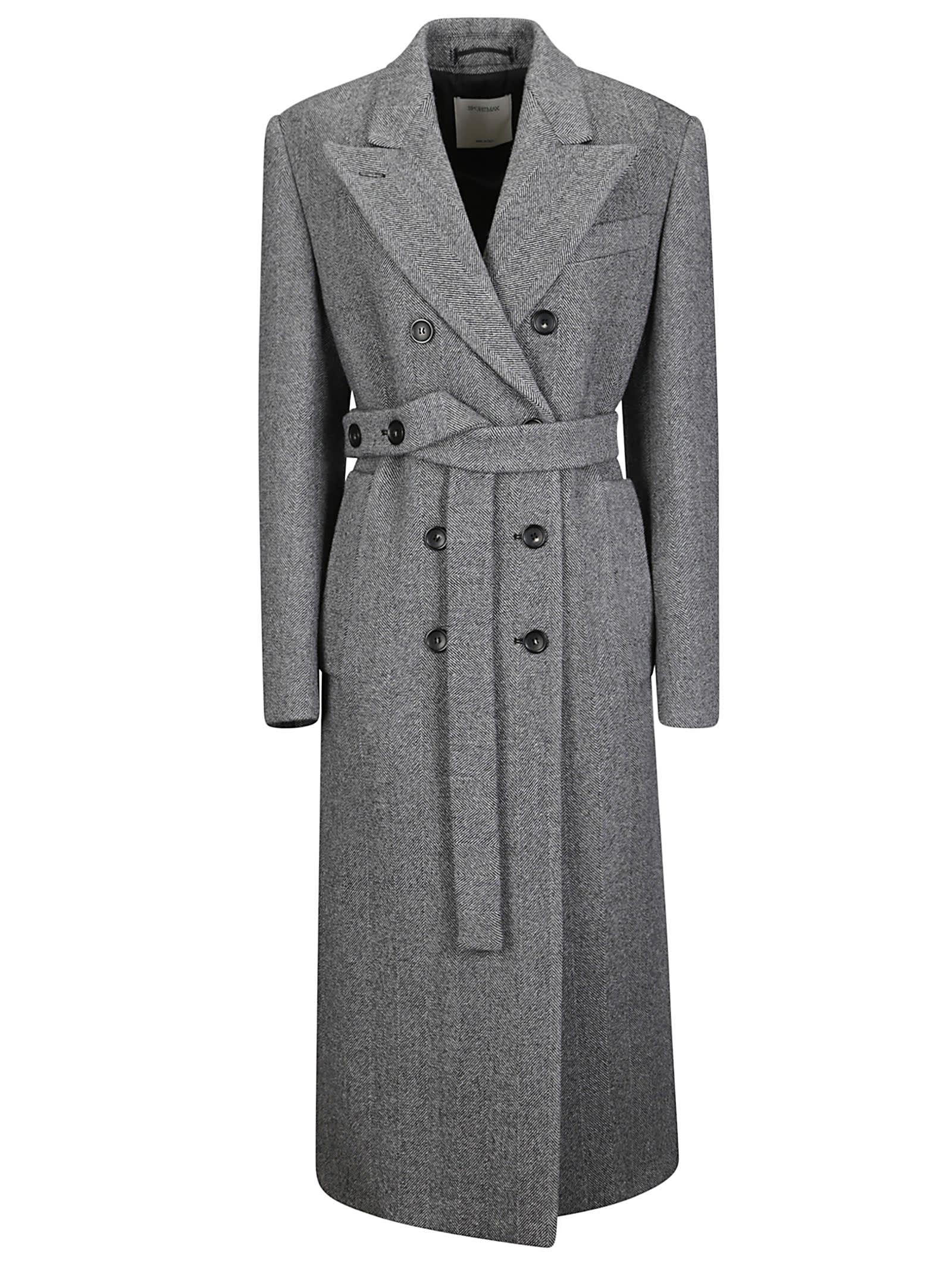 sportmax double-breasted belted coat