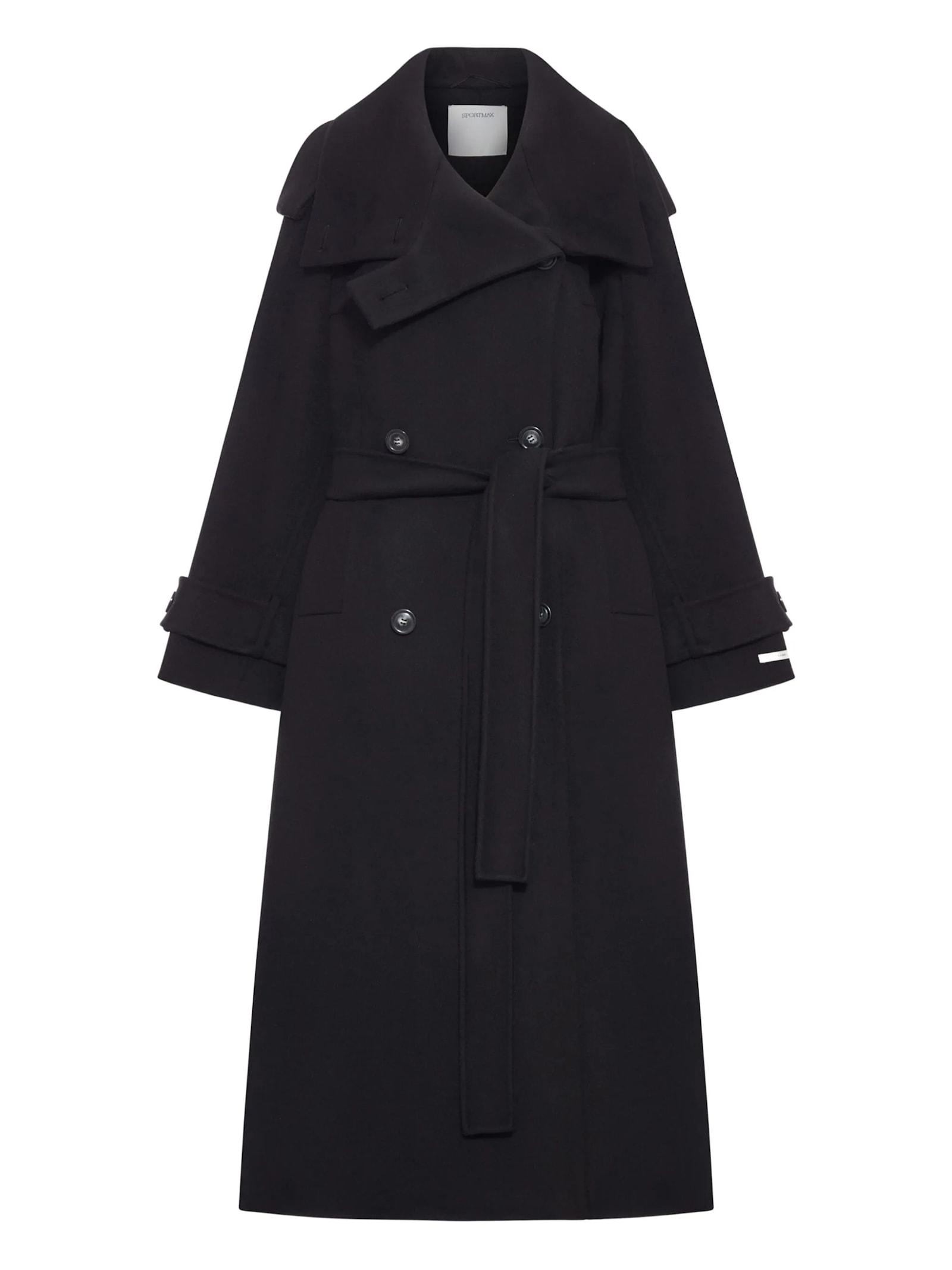 sportmax double-breasted coat with belt