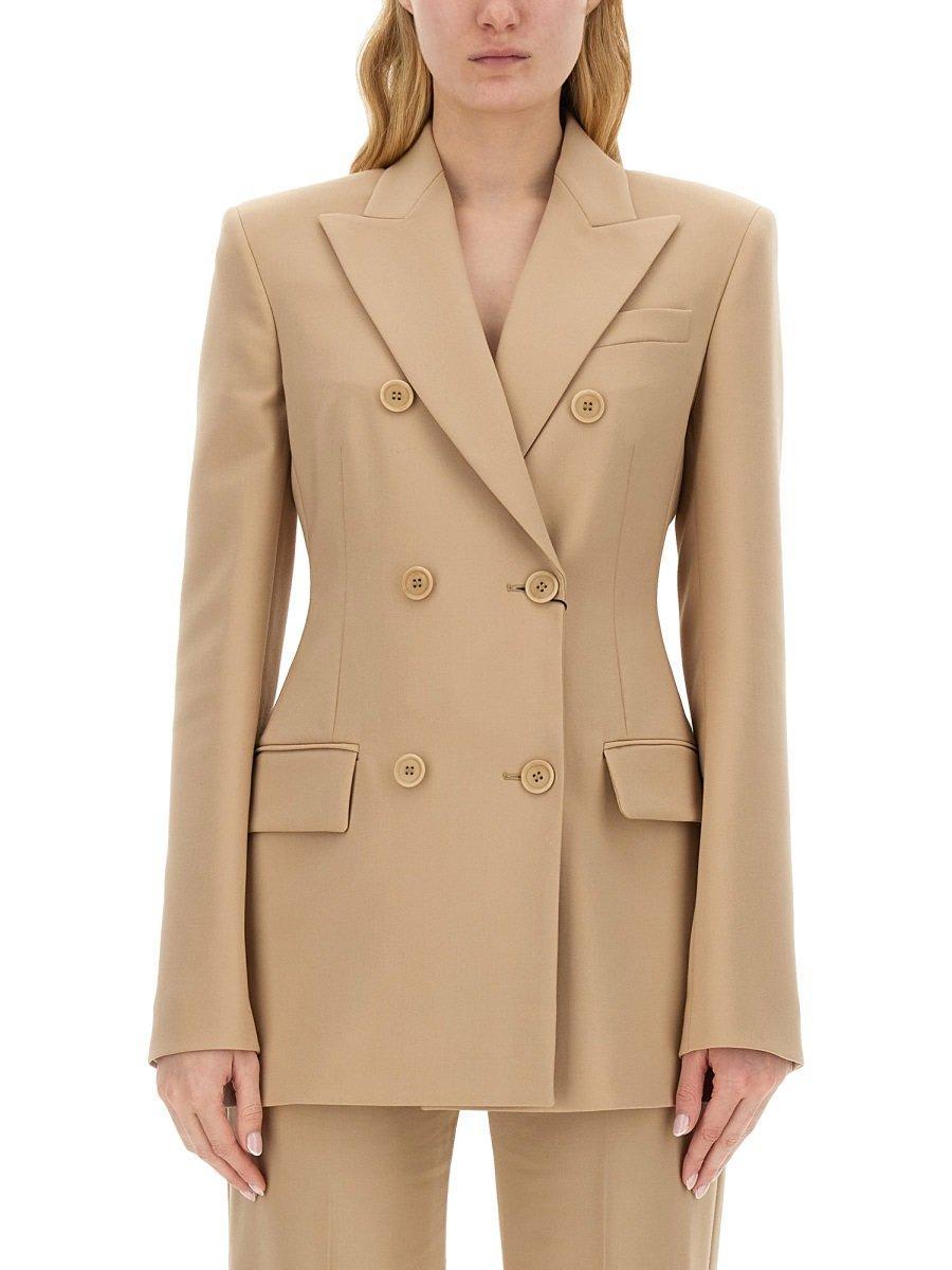 sportmax double-breasted long-sleeved blazer