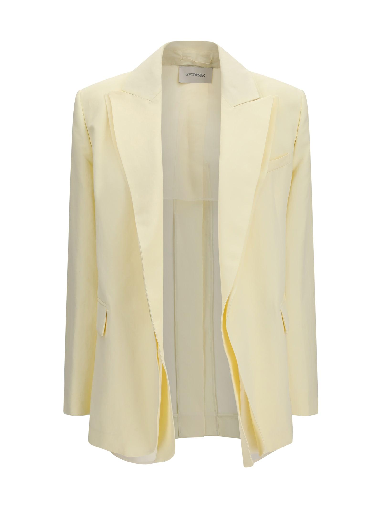 sportmax double-collar blazer in viscose blend