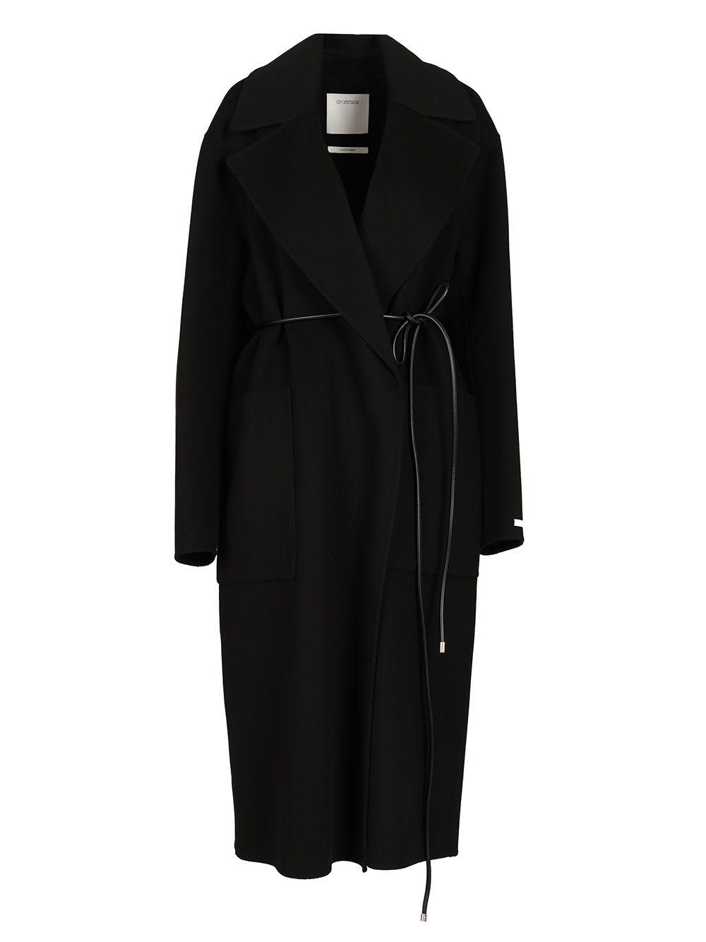 sportmax double wool dressing gown coat