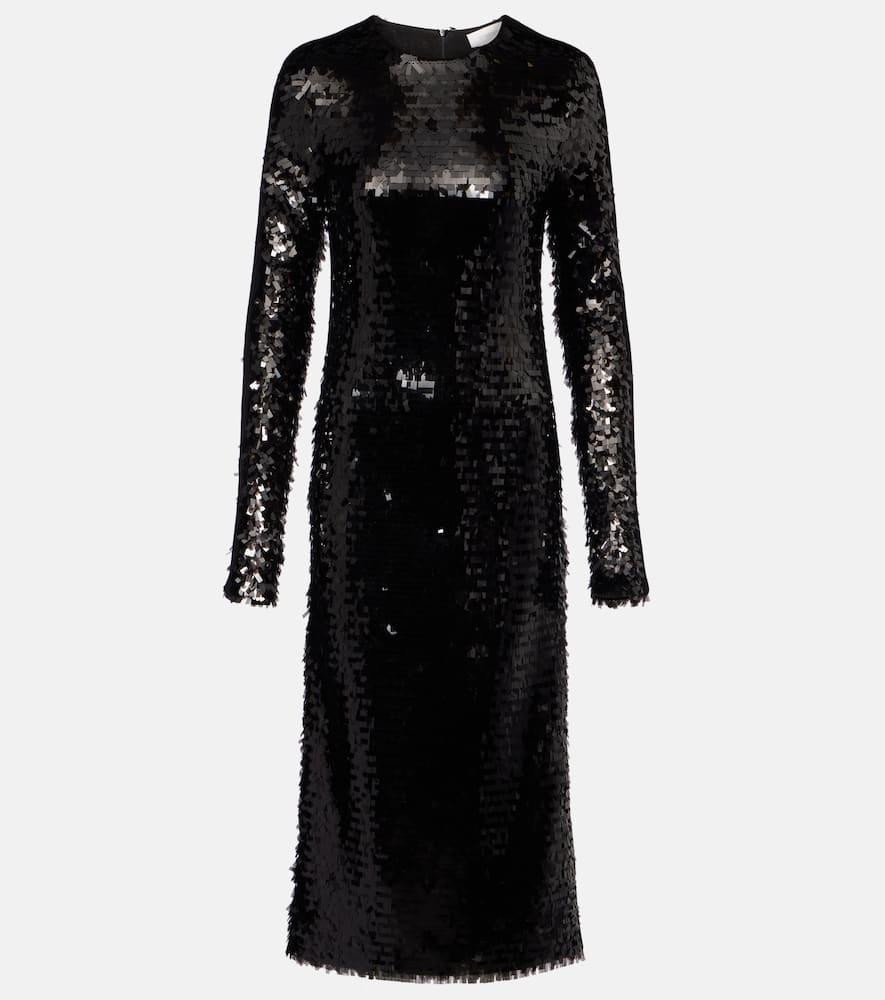 sportmax elleni sequined jersey midi dress