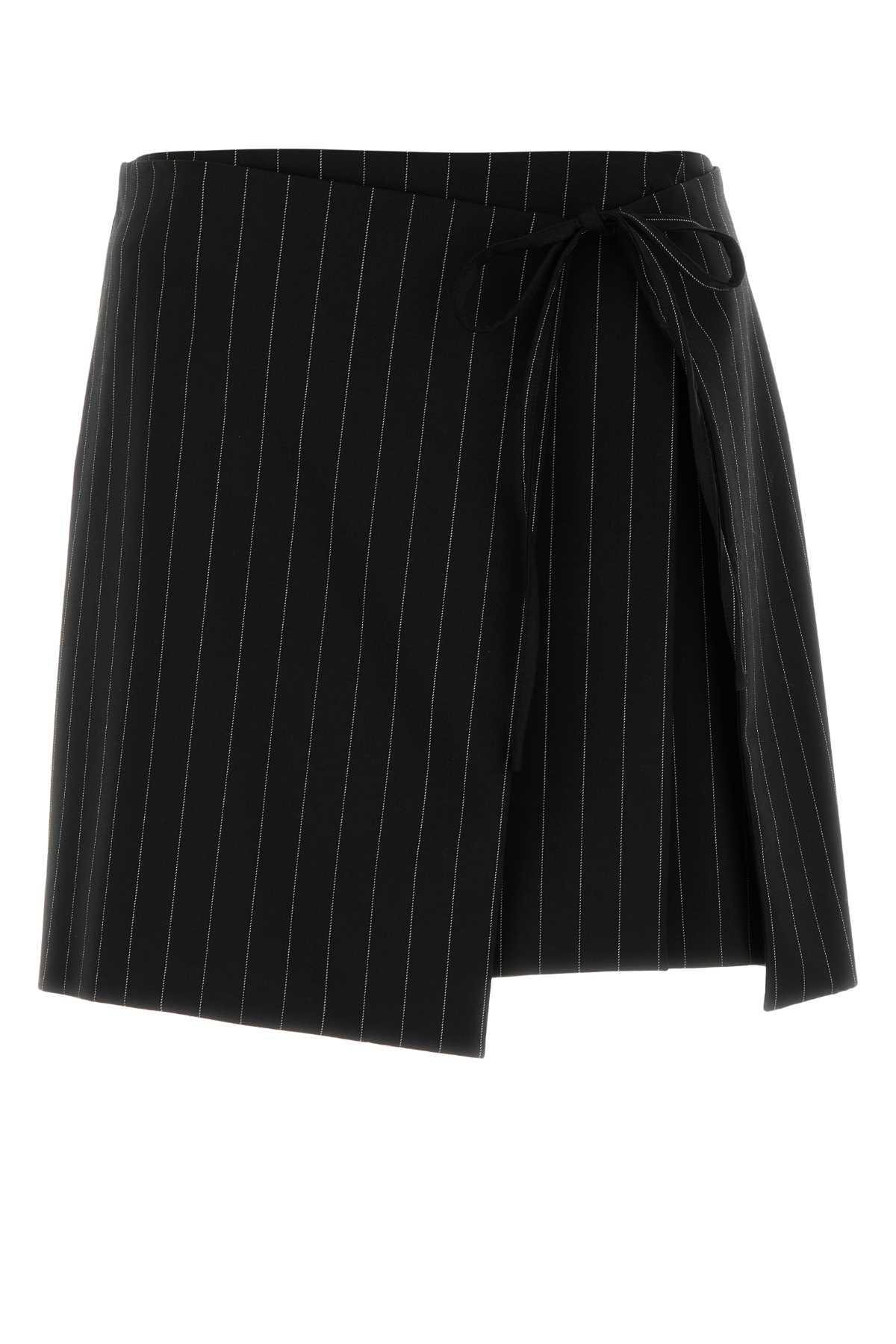 sportmax embroidered stretch wool blend fatti mini skirt
