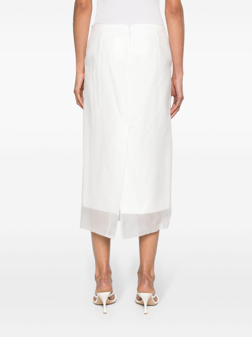 sportmax fashion skirts white silk - women