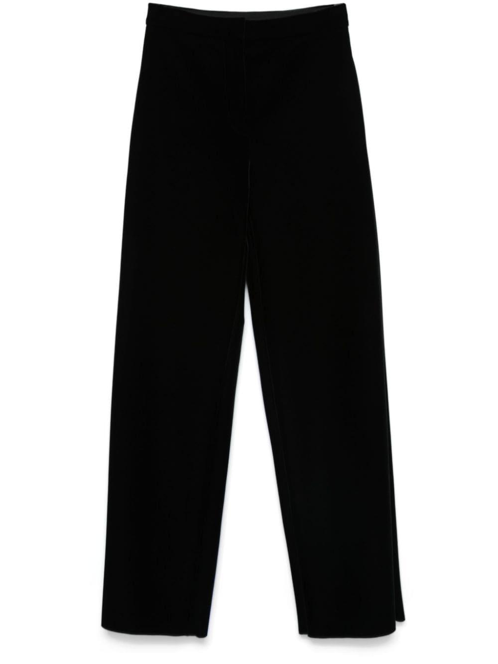sportmax fashion trousers black polyester elastane - women
