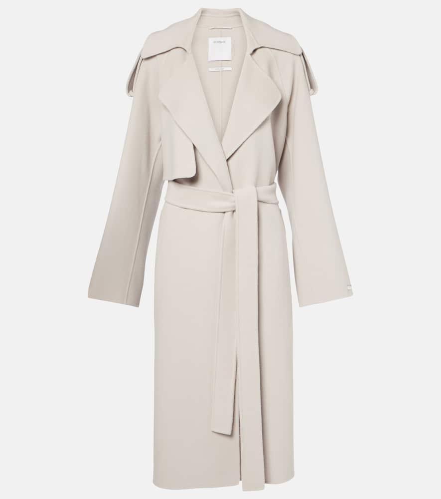 sportmax fiore belted wool coat