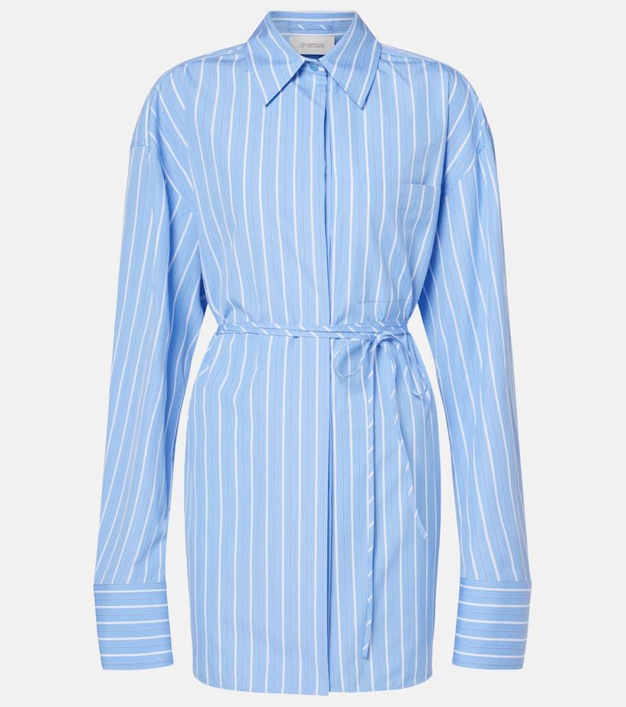 sportmax firma striped cotton shirt dress