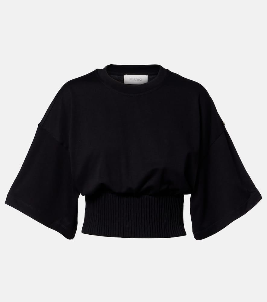 sportmax fosco cotton jersey top