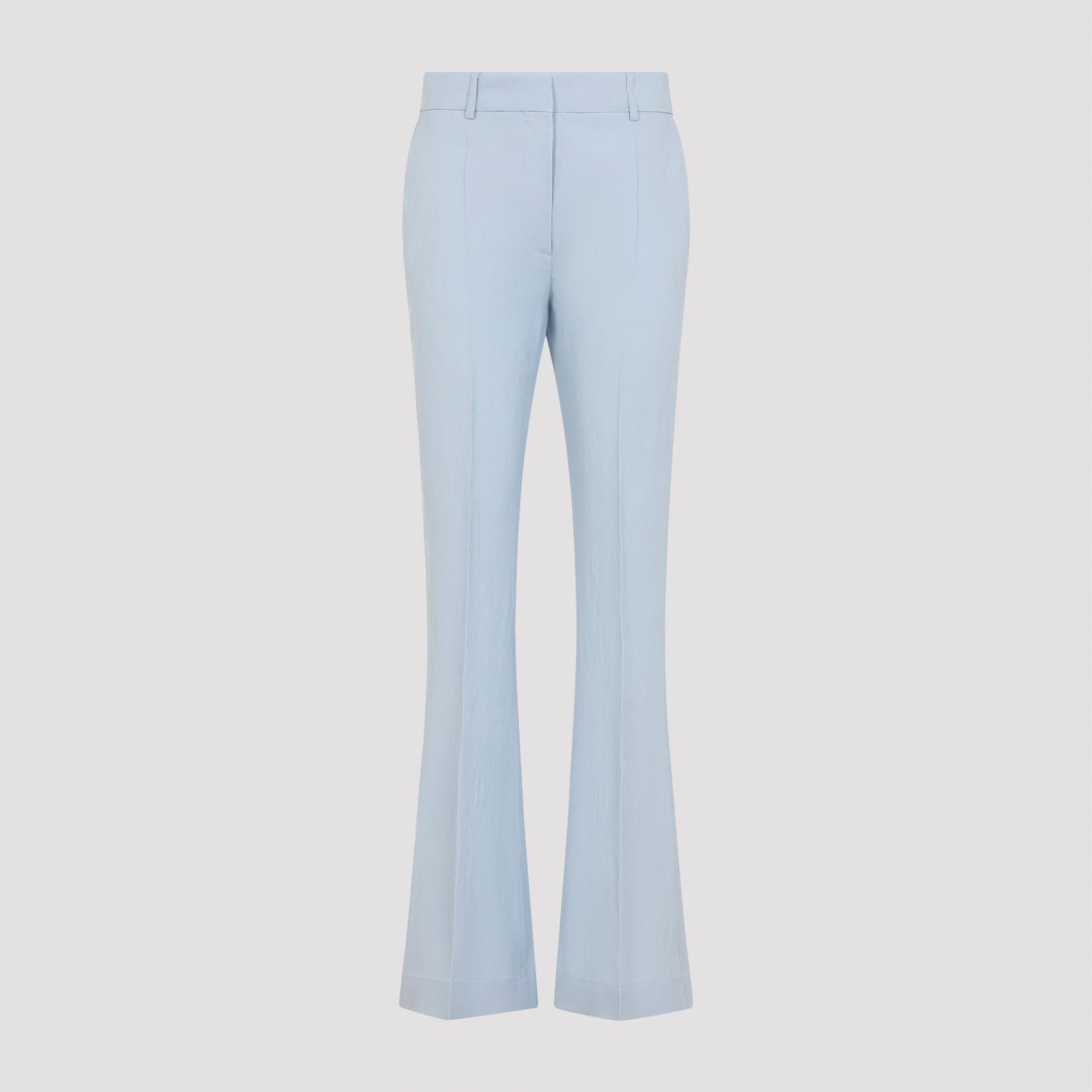 sportmax fragola pants blue viscose textile paper - women