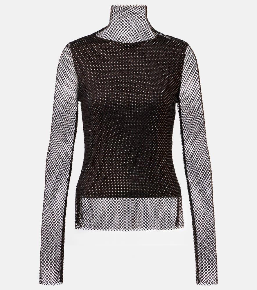 sportmax gerarda embellished mesh top