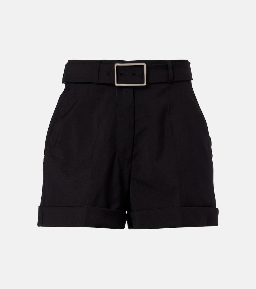 sportmax ghiera belted virgin wool shorts
