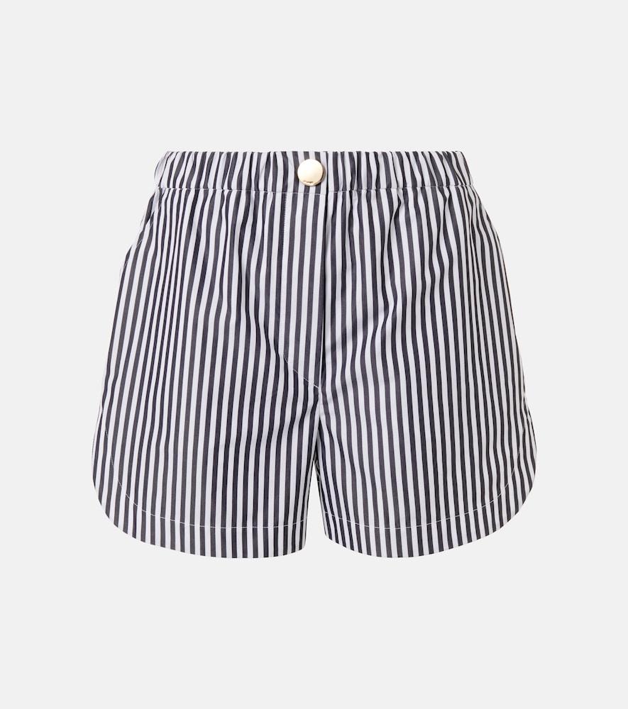 sportmax muscari striped cotton shorts