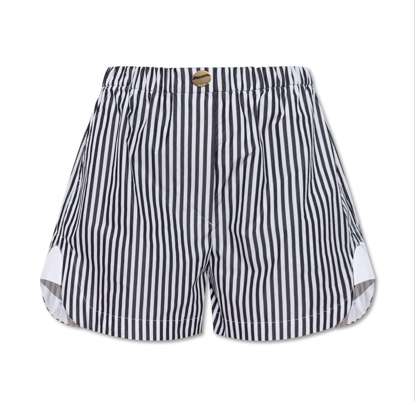 sportmax muscari striped shorts