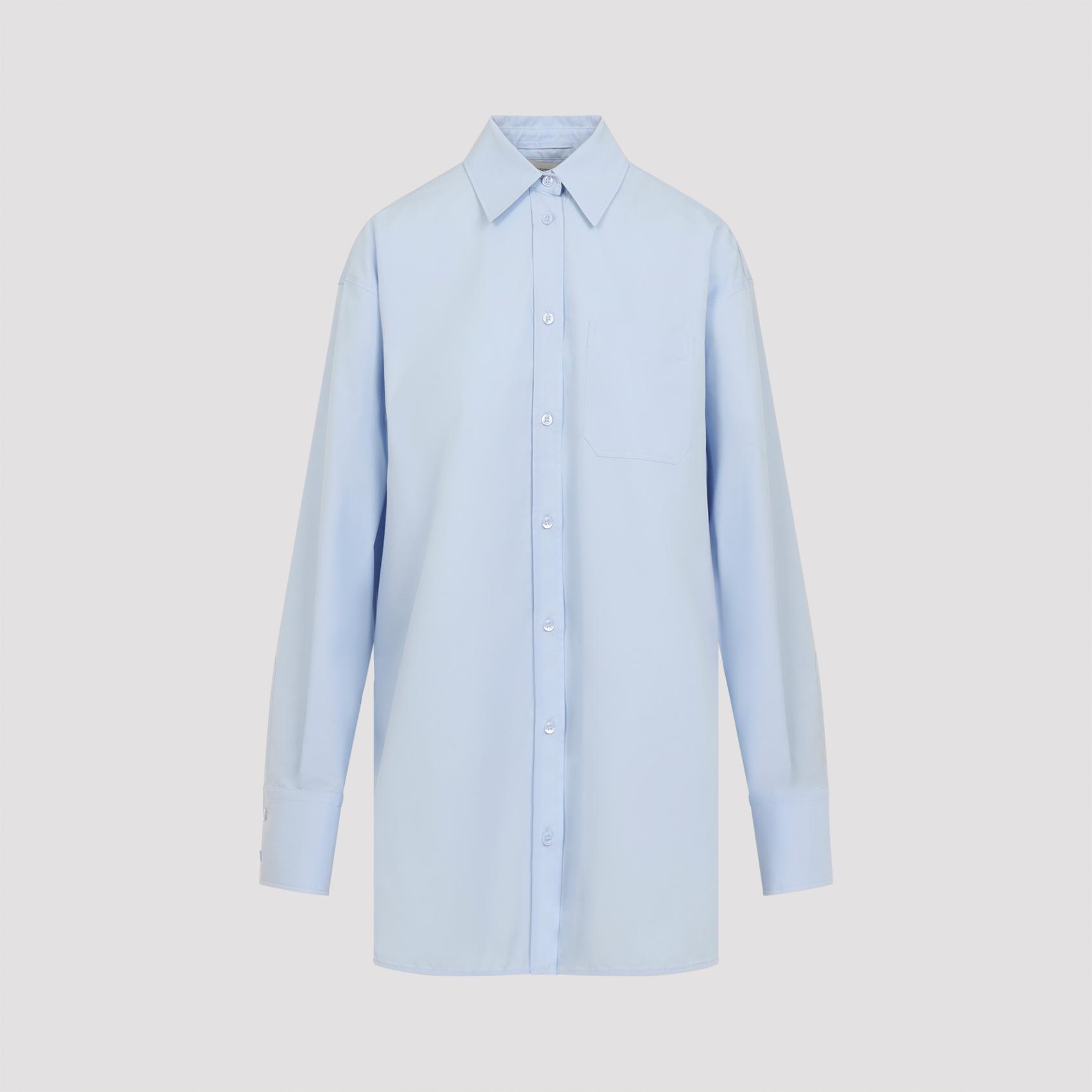sportmax nespola long shirt blue cotton polyester - women