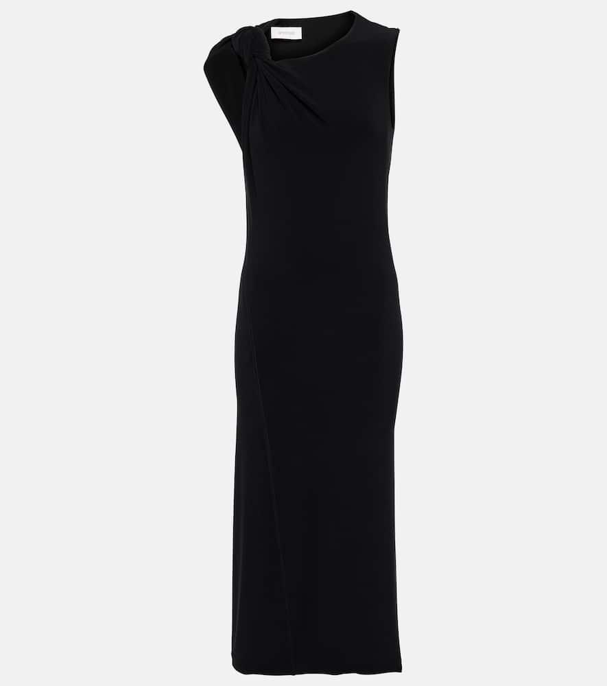 sportmax nuble asymmetric jersey midi dress