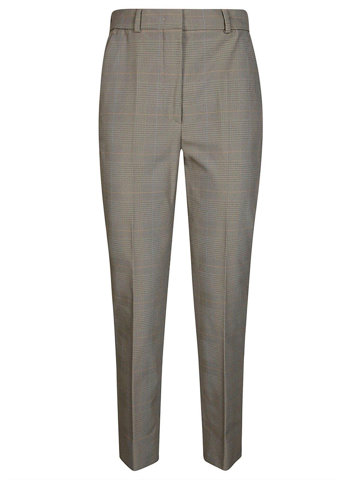sportmax operoso checked tapered trousers