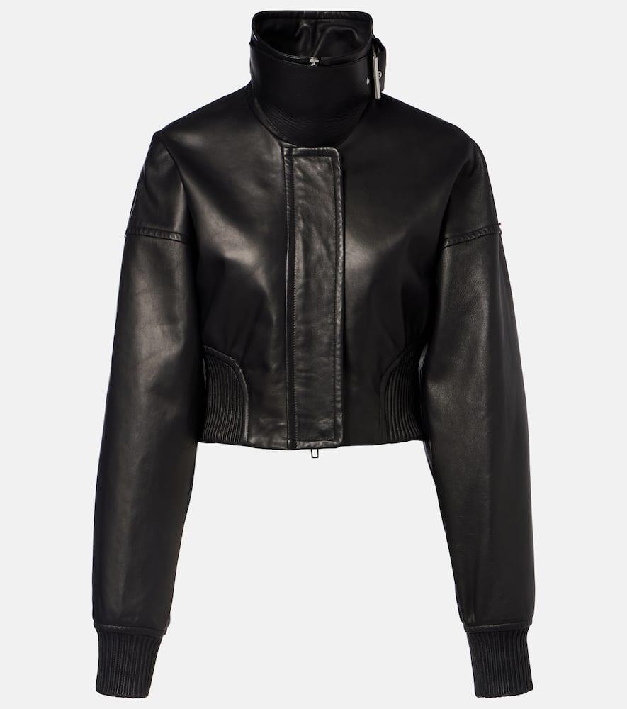 sportmax ossido leather blouson jacket