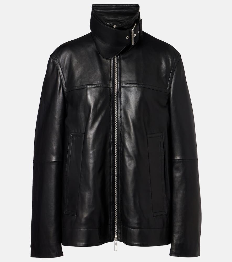 sportmax oversized leather jacket