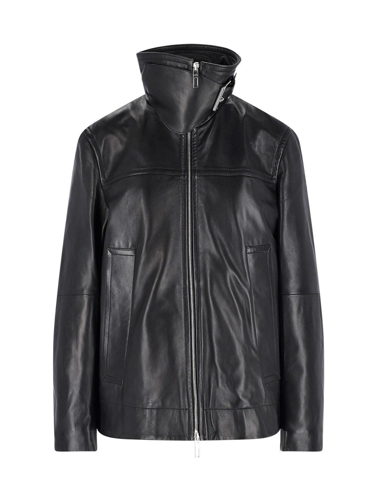 sportmax oversized leather jacket