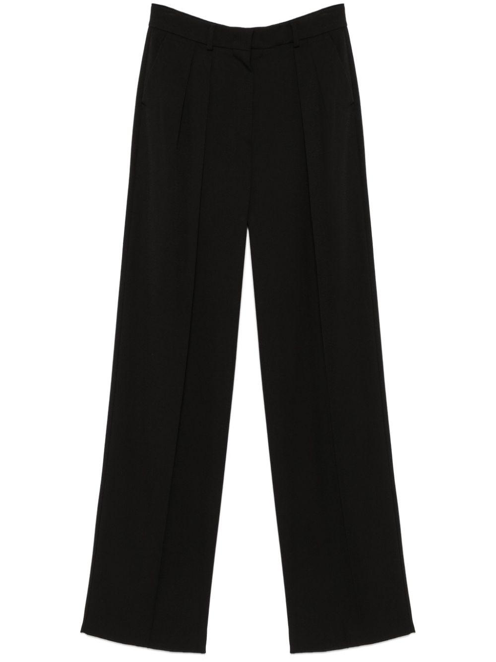 sportmax pre trousers black viscose polyamide - women