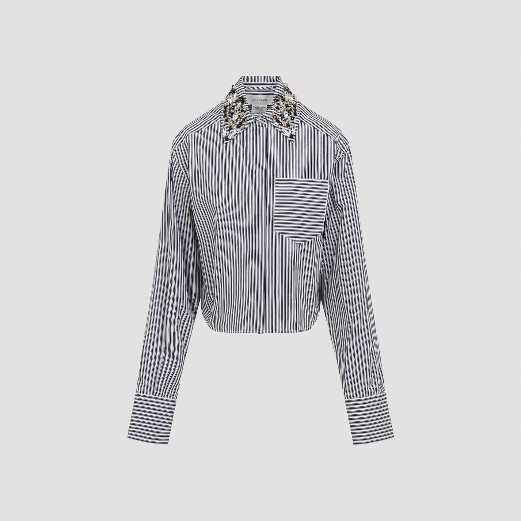 sportmax quagga shirt black cotton - women