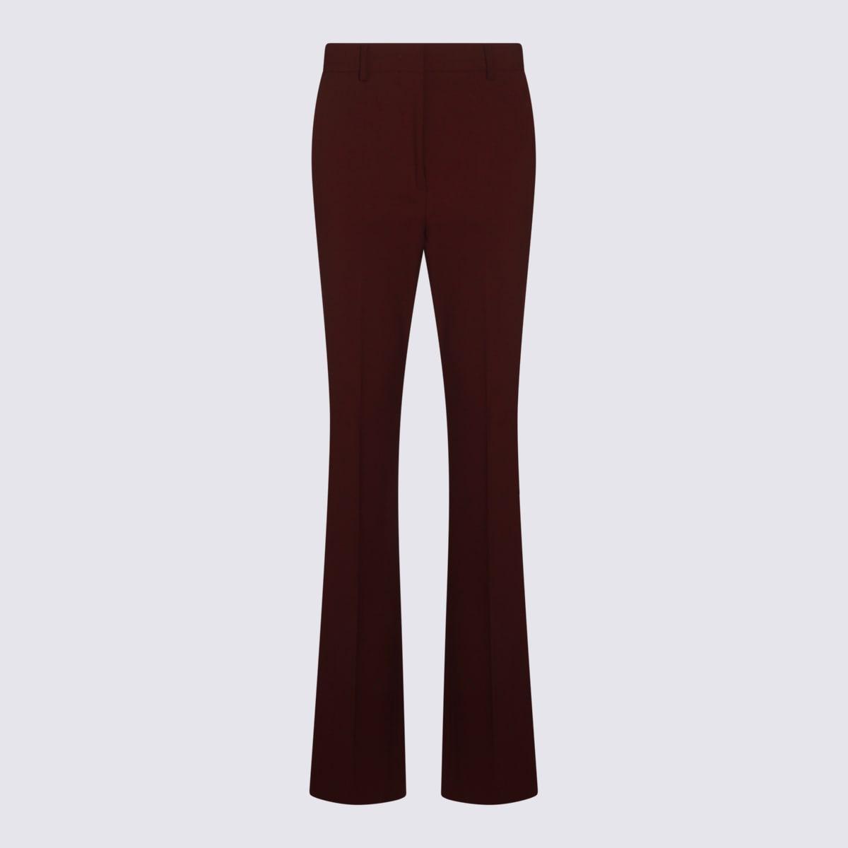 sportmax red silk pants