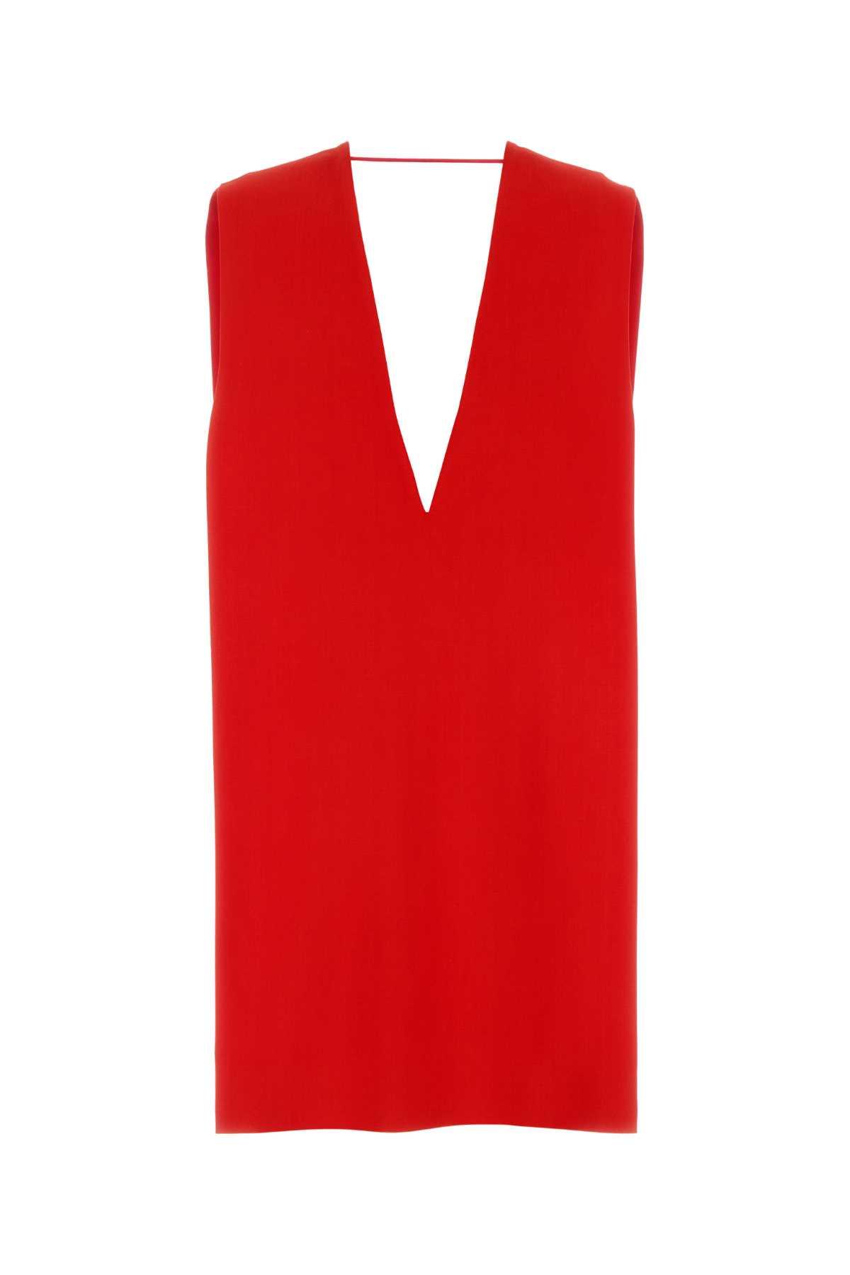 sportmax red stretch viscose agrume1234 mini dress
