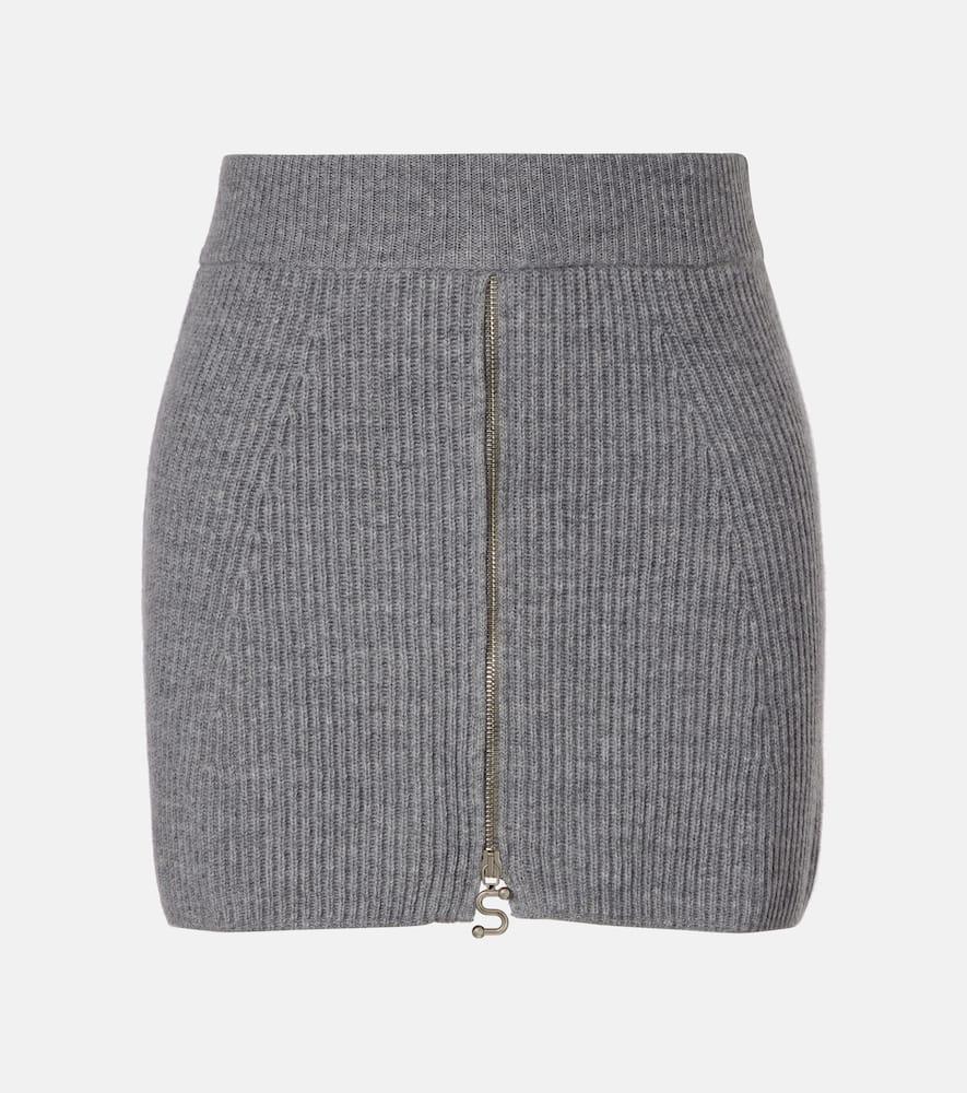 sportmax refolo wool and cashmere miniskirt
