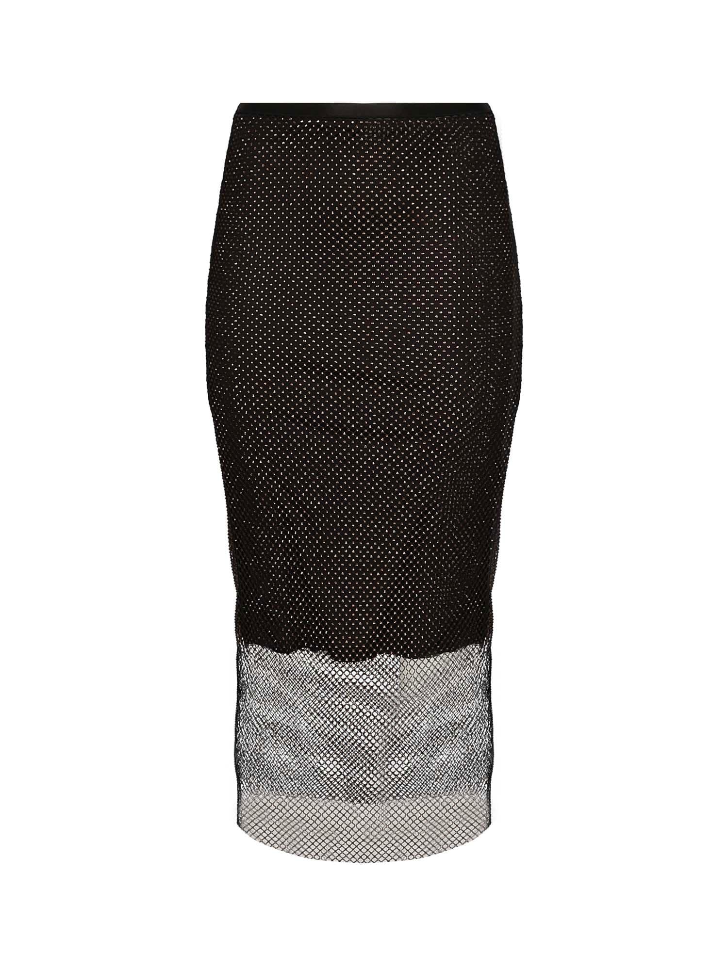 sportmax rhinestone midi skirt