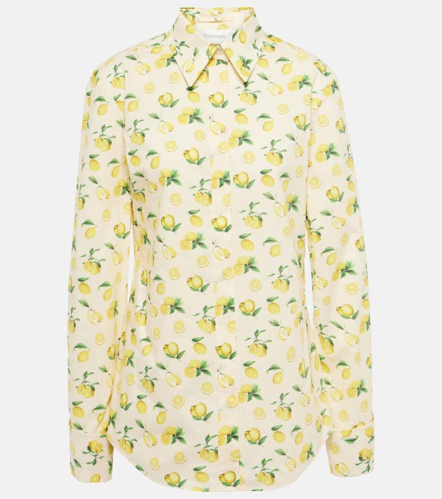 sportmax riva printed cotton shirt
