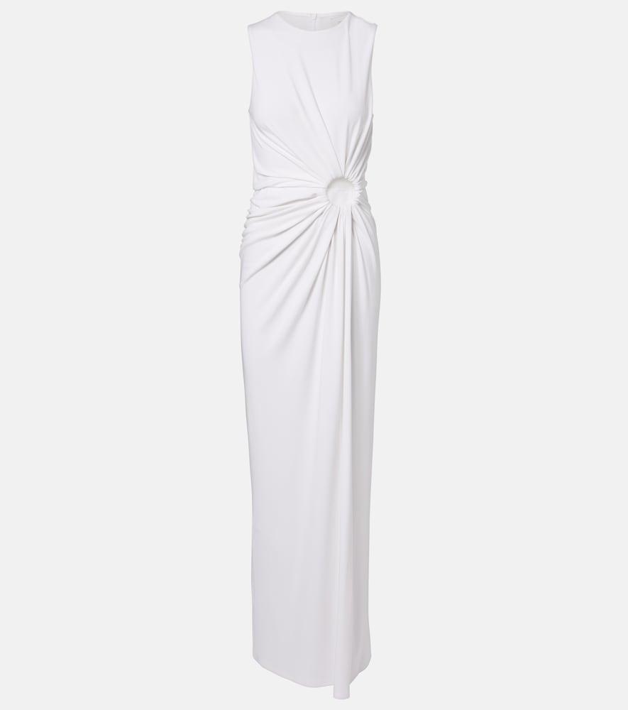 sportmax saletta cutout crêpe jersey maxi dress