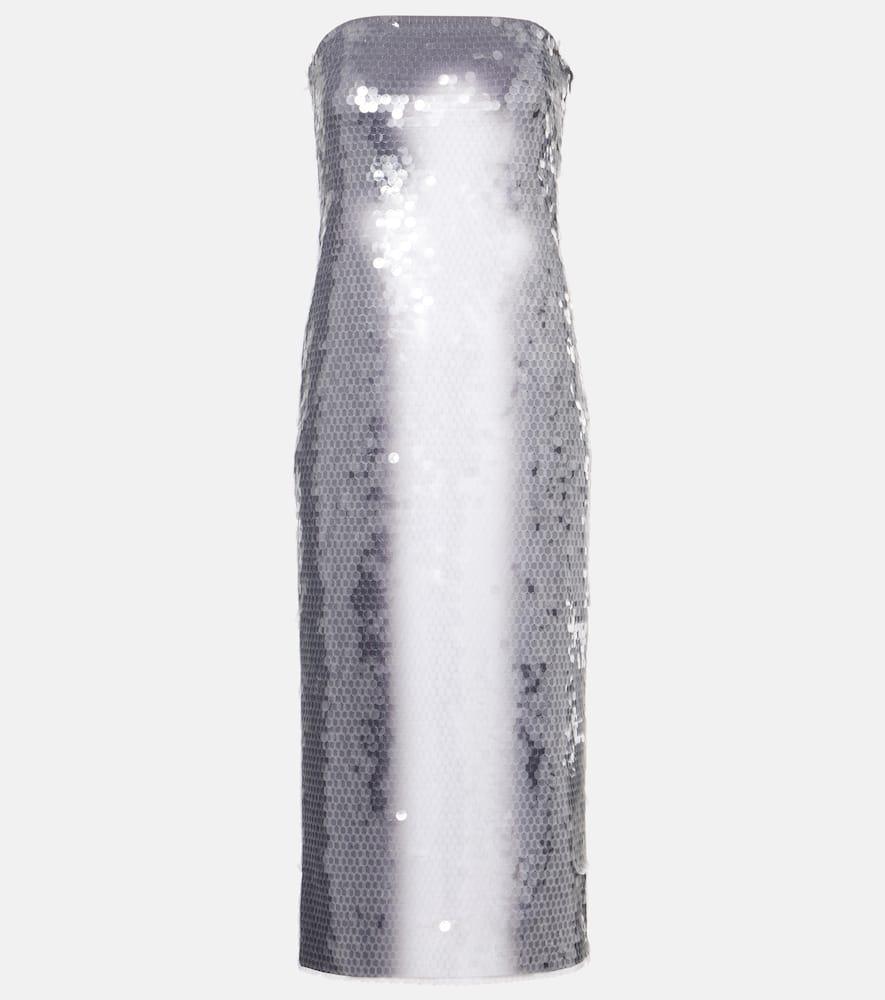sportmax sequined jersey midi dress