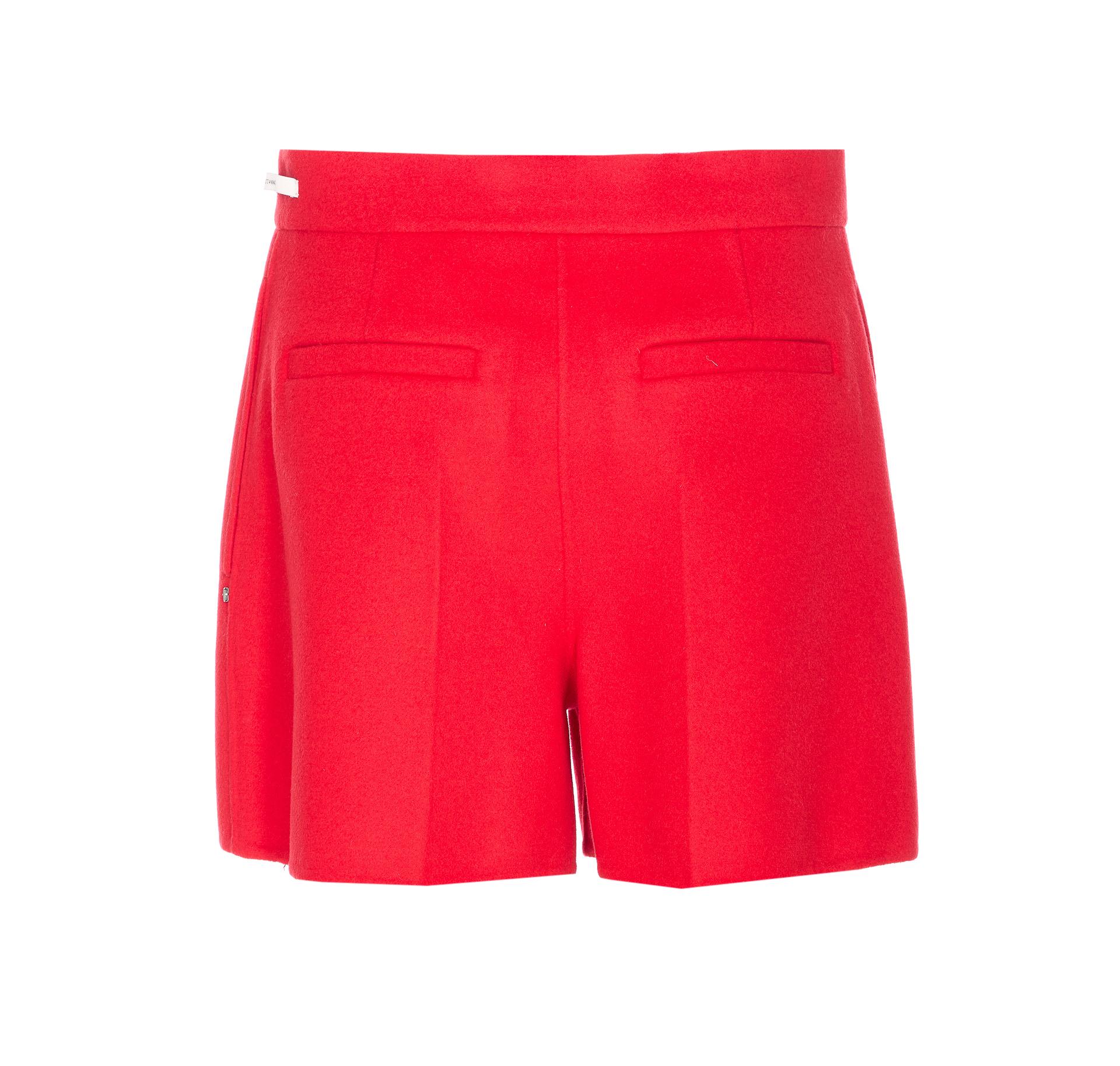 sportmax shorts red virgin wool - women