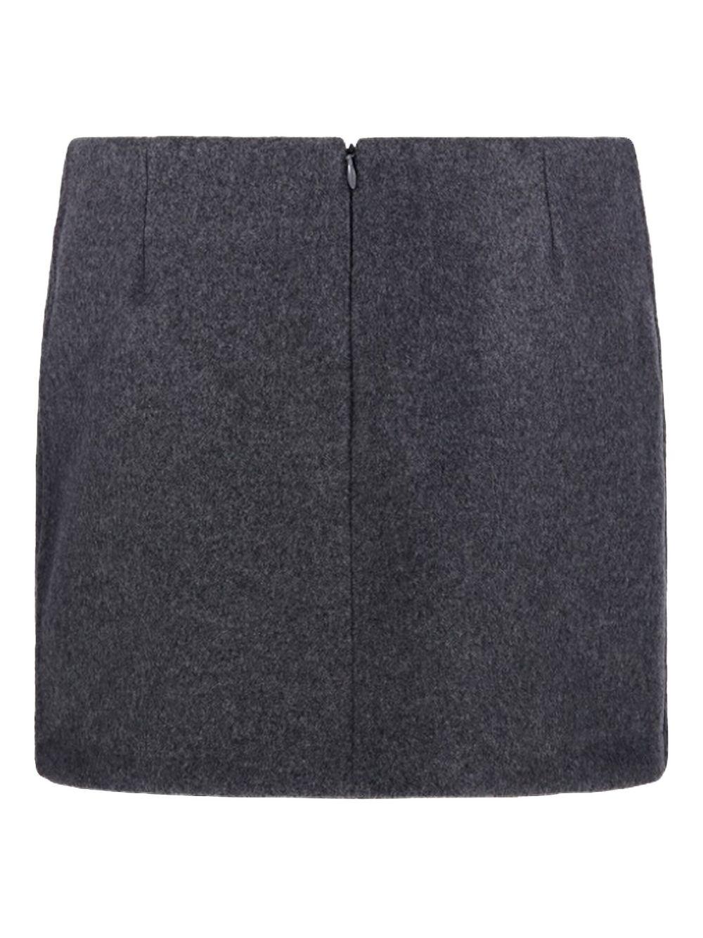sportmax skirts grey wool - women