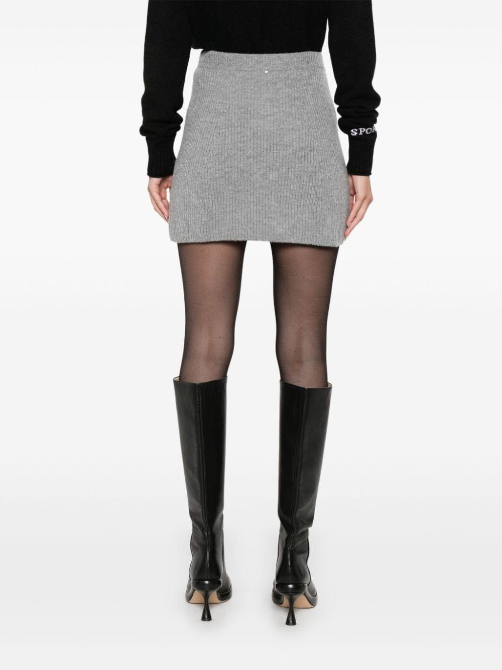 sportmax skirts grey wool cashmere - women