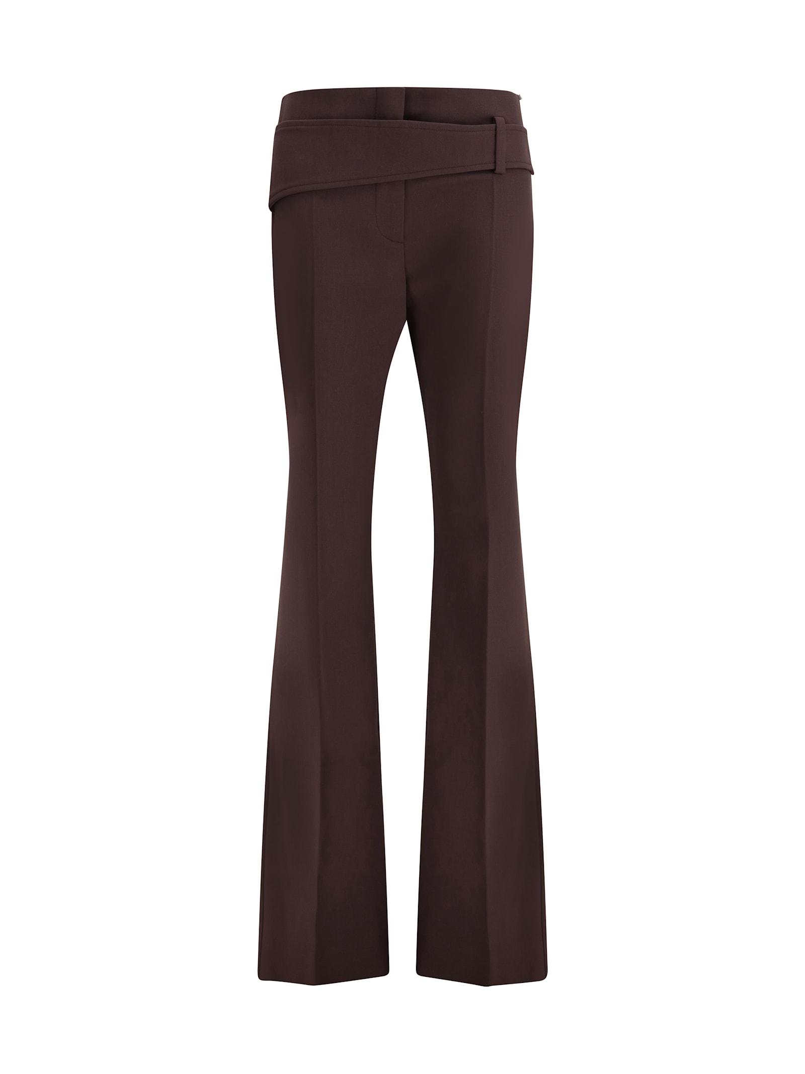 sportmax slim trousers with asymmetric belt